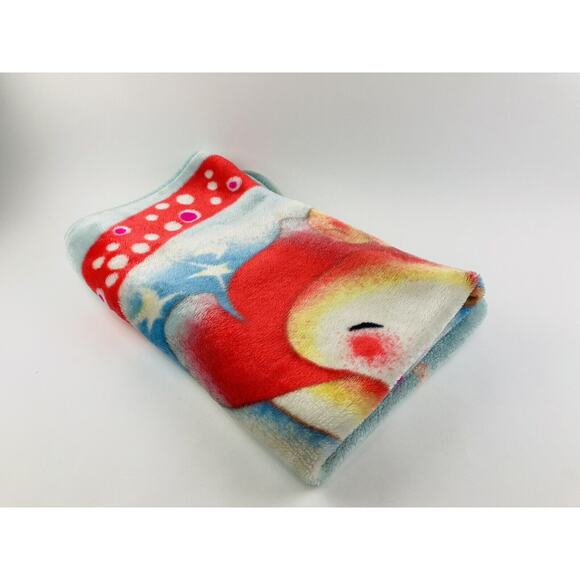 Vtg Baby Blanket Plush Good Night Blue Star Moon Angora Acrylic Ann's Trading Co - Picture 3 of 6